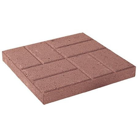 OLDCASTLE Oldcastle 178299 16 x 16 in. Emboss Stone - Red 90 Pieces 178299